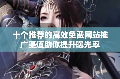 十个推荐的高效免费网站推广渠道助你提升曝光率