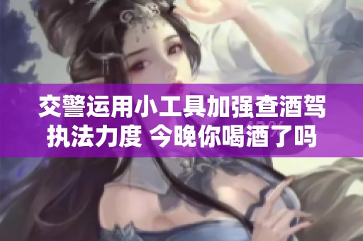 交警运用小工具加强查酒驾执法力度 今晚你喝酒了吗