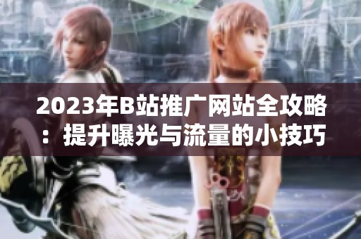 2023年B站推广网站全攻略：提升曝光与流量的小技巧