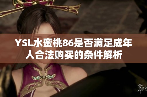 YSL水蜜桃86是否满足成年人合法购买的条件解析