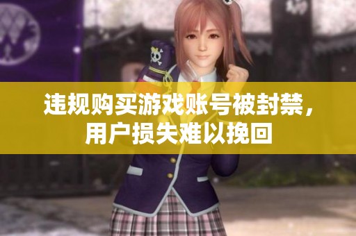 违规购买游戏账号被封禁，用户损失难以挽回