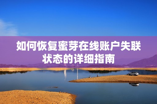 如何恢复蜜芽在线账户失联状态的详细指南