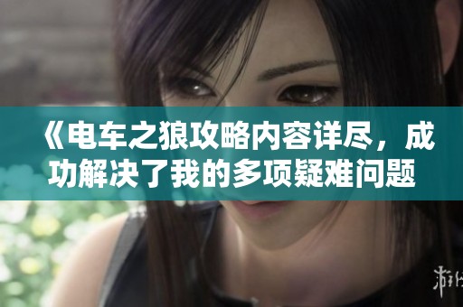 《电车之狼攻略内容详尽，成功解决了我的多项疑难问题》