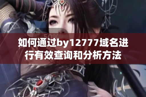 如何通过by12777域名进行有效查询和分析方法