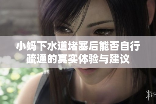 小妈下水道堵塞后能否自行疏通的真实体验与建议