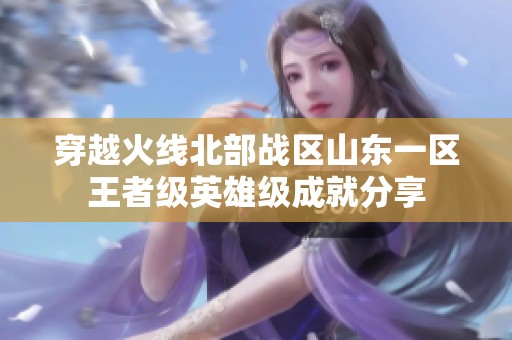 穿越火线北部战区山东一区王者级英雄级成就分享