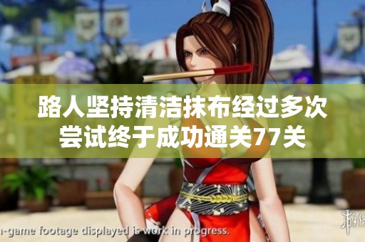 路人坚持清洁抹布经过多次尝试终于成功通关77关