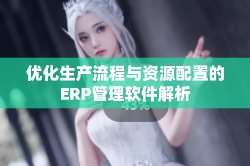 优化生产流程与资源配置的ERP管理软件解析