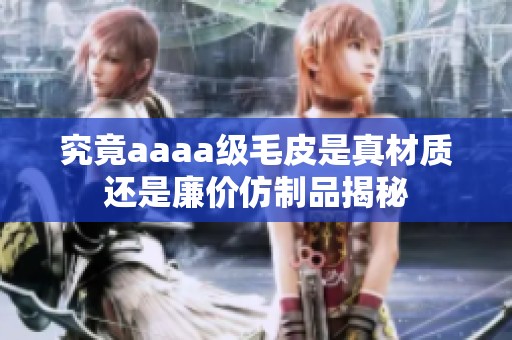 究竟aaaa级毛皮是真材质还是廉价仿制品揭秘