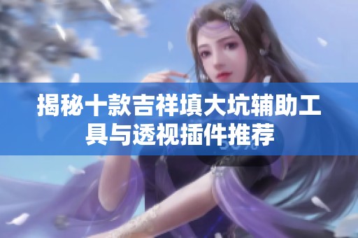 揭秘十款吉祥填大坑辅助工具与透视插件推荐