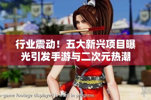 行业震动！五大新兴项目曝光引发手游与二次元热潮