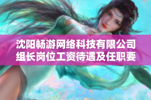 沈阳畅游网络科技有限公司组长岗位工资待遇及任职要求分析