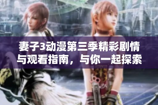妻子3动漫第三季精彩剧情与观看指南，与你一起探索新篇章