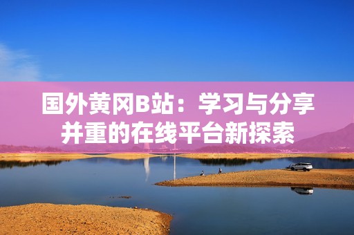 国外黄冈B站：学习与分享并重的在线平台新探索