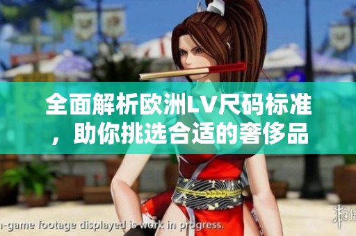 全面解析欧洲LV尺码标准，助你挑选合适的奢侈品