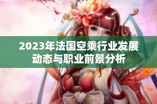 2023年法国空乘行业发展动态与职业前景分析