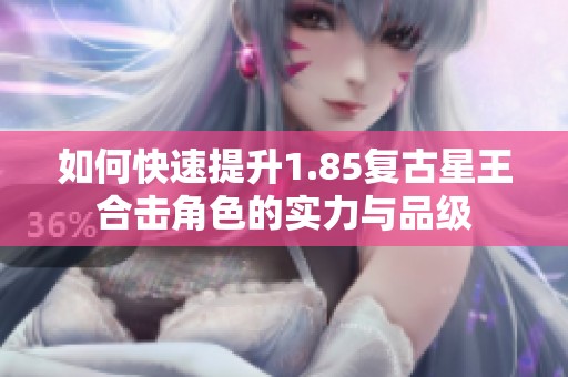 如何快速提升1.85复古星王合击角色的实力与品级