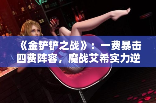 《金铲铲之战》：一费暴击四费阵容，魔战艾希实力逆袭