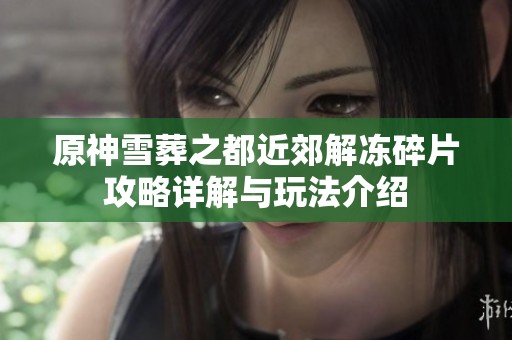 原神雪葬之都近郊解冻碎片攻略详解与玩法介绍