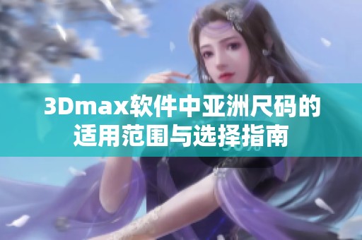 3Dmax软件中亚洲尺码的适用范围与选择指南