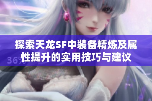 探索天龙SF中装备精炼及属性提升的实用技巧与建议
