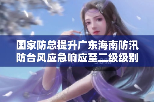 国家防总提升广东海南防汛防台风应急响应至二级级别