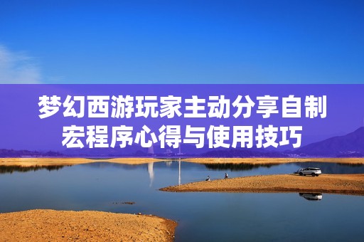 梦幻西游玩家主动分享自制宏程序心得与使用技巧