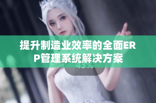 提升制造业效率的全面ERP管理系统解决方案