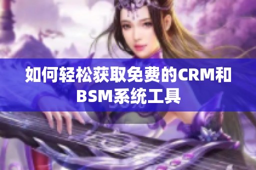 如何轻松获取免费的CRM和BSM系统工具