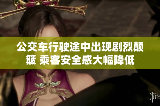 公交车行驶途中出现剧烈颠簸 乘客安全感大幅降低