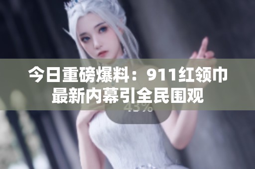 今日重磅爆料：911红领巾最新内幕引全民围观