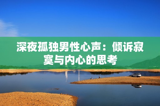 深夜孤独男性心声：倾诉寂寞与内心的思考