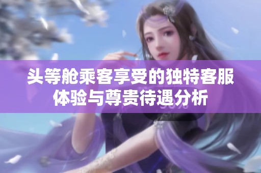 头等舱乘客享受的独特客服体验与尊贵待遇分析