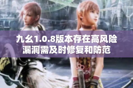 九幺1.0.8版本存在高风险漏洞需及时修复和防范