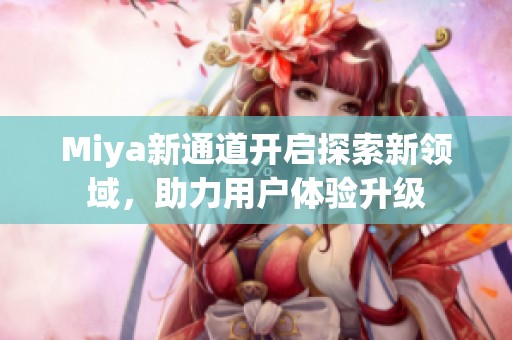 Miya新通道开启探索新领域，助力用户体验升级