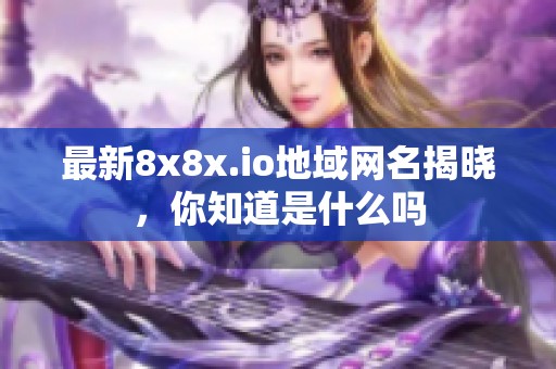 最新8x8x.io地域网名揭晓，你知道是什么吗