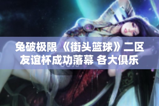 兔破极限 《街头篮球》二区友谊杯成功落幕 各大俱乐部精彩对决