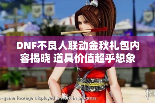 DNF不良人联动金秋礼包内容揭晓 道具价值超乎想象