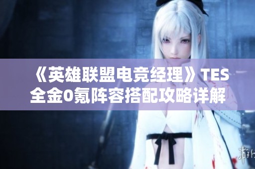 《英雄联盟电竞经理》TES全金0氪阵容搭配攻略详解