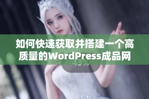 如何快速获取并搭建一个高质量的WordPress成品网站