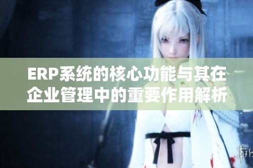ERP系统的核心功能与其在企业管理中的重要作用解析