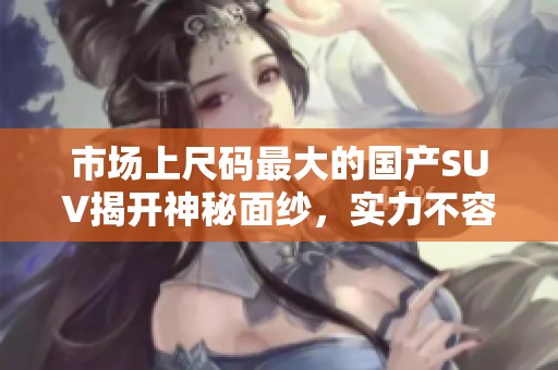 市场上尺码最大的国产SUV揭开神秘面纱，实力不容小觑