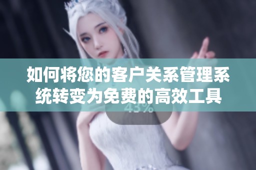 如何将您的客户关系管理系统转变为免费的高效工具