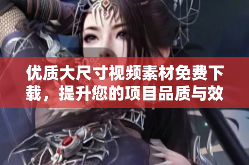 优质大尺寸视频素材免费下载，提升您的项目品质与效果