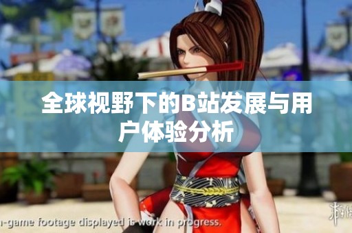 全球视野下的B站发展与用户体验分析