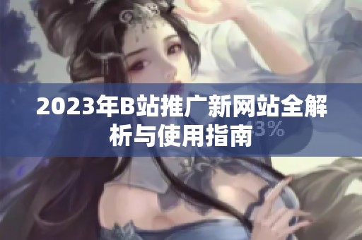 2023年B站推广新网站全解析与使用指南
