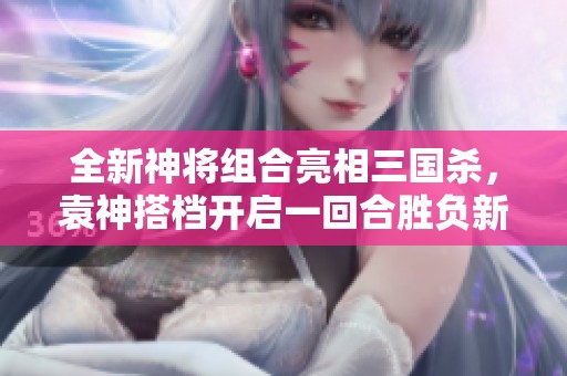 全新神将组合亮相三国杀，袁神搭档开启一回合胜负新纪元