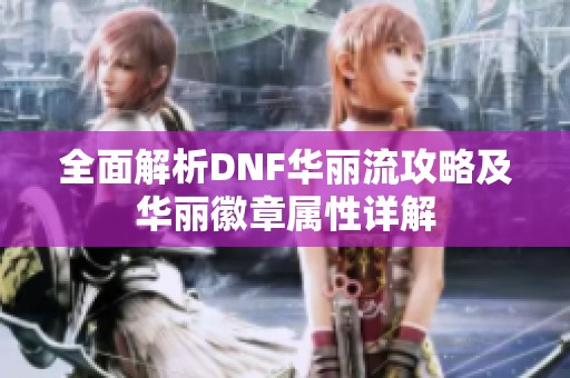全面解析DNF华丽流攻略及华丽徽章属性详解