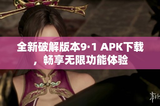 全新破解版本9·1 APK下载，畅享无限功能体验