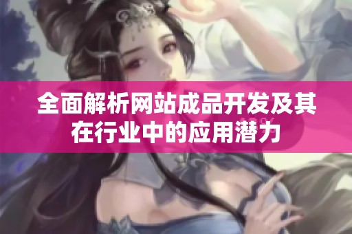 全面解析网站成品开发及其在行业中的应用潜力